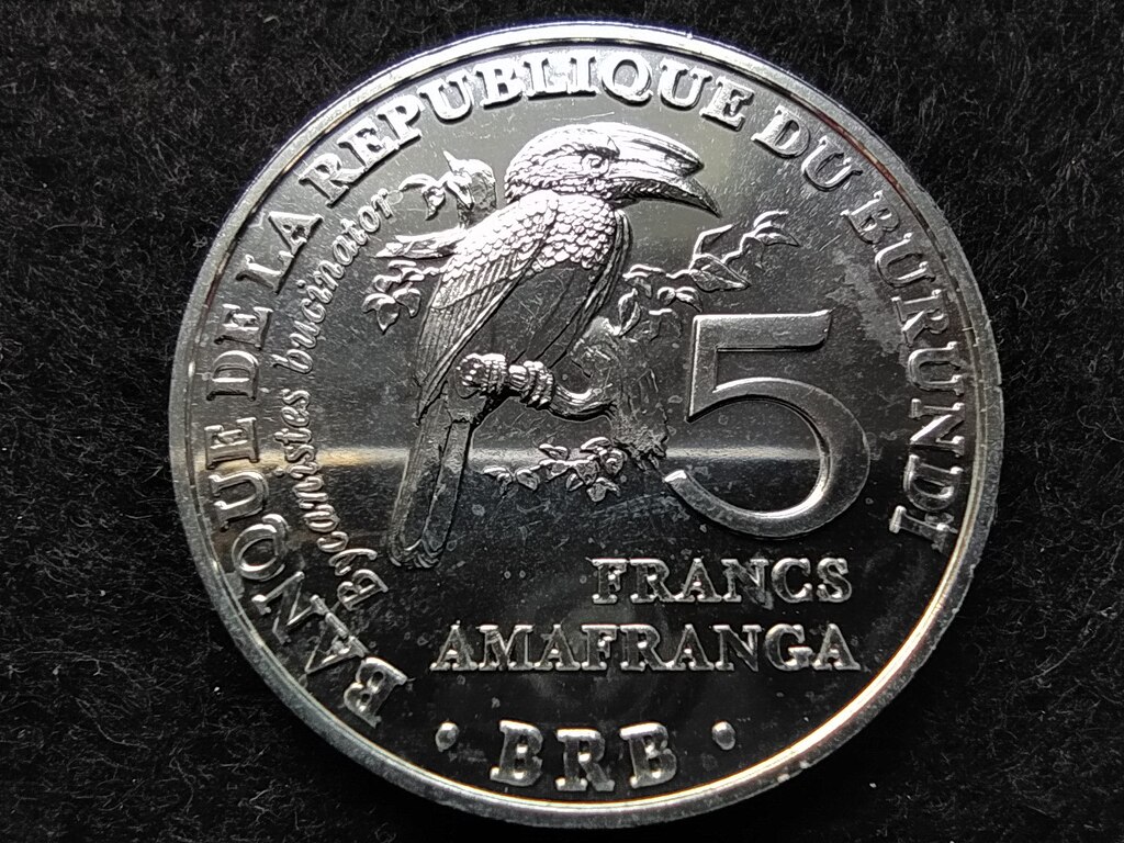Burundi Trombit&aacute;s szarvascsőrű 5 Frank 
