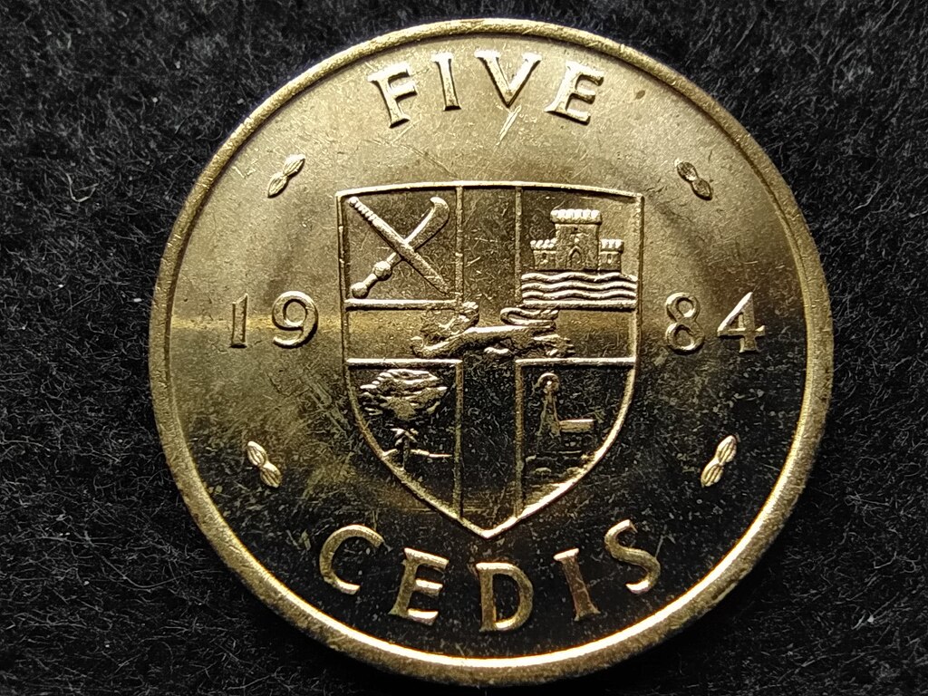 Gh&aacute;na K&ouml;zt&aacute;rsas&aacute;g (1960-) 5 Cedi 