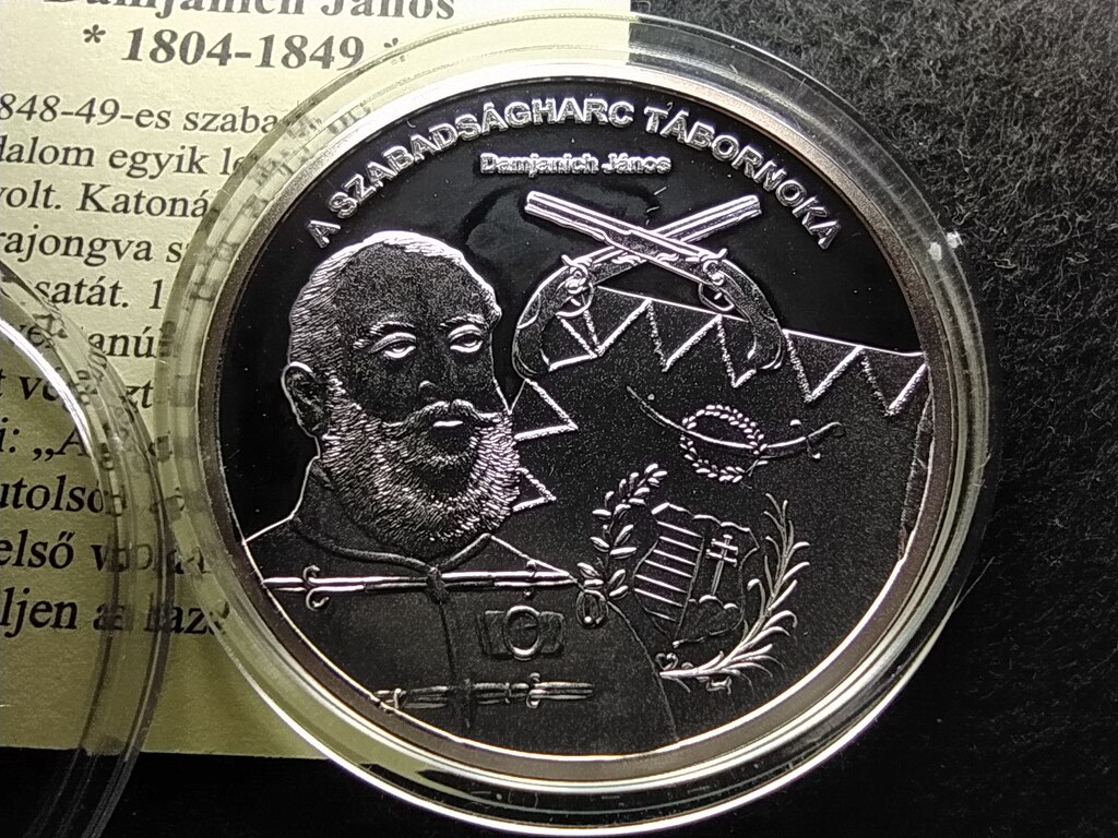 Magyarorsz&aacute;g Nemzet&uuml;nk nagyjai Damjanich J&aacute;nos .999 Ez&uuml;st &Eacute;rem
