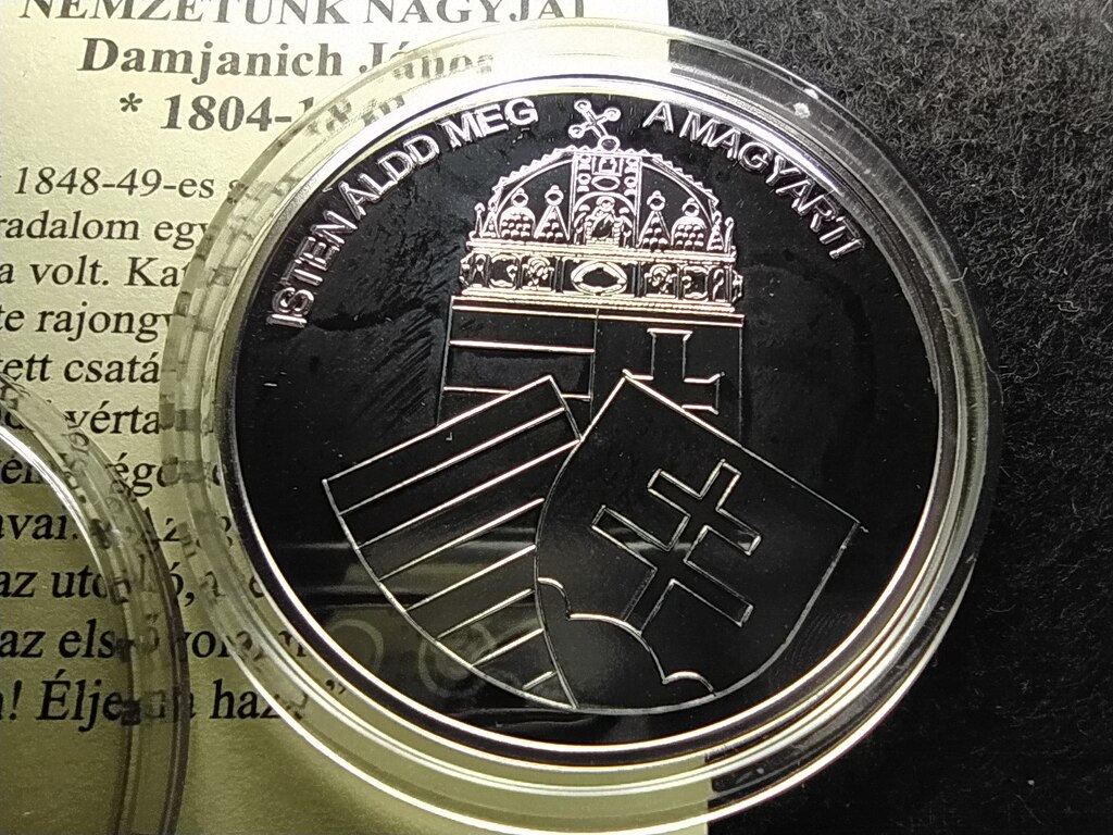 Magyarorsz&aacute;g Nemzet&uuml;nk nagyjai Damjanich J&aacute;nos .999 Ez&uuml;st &Eacute;rem