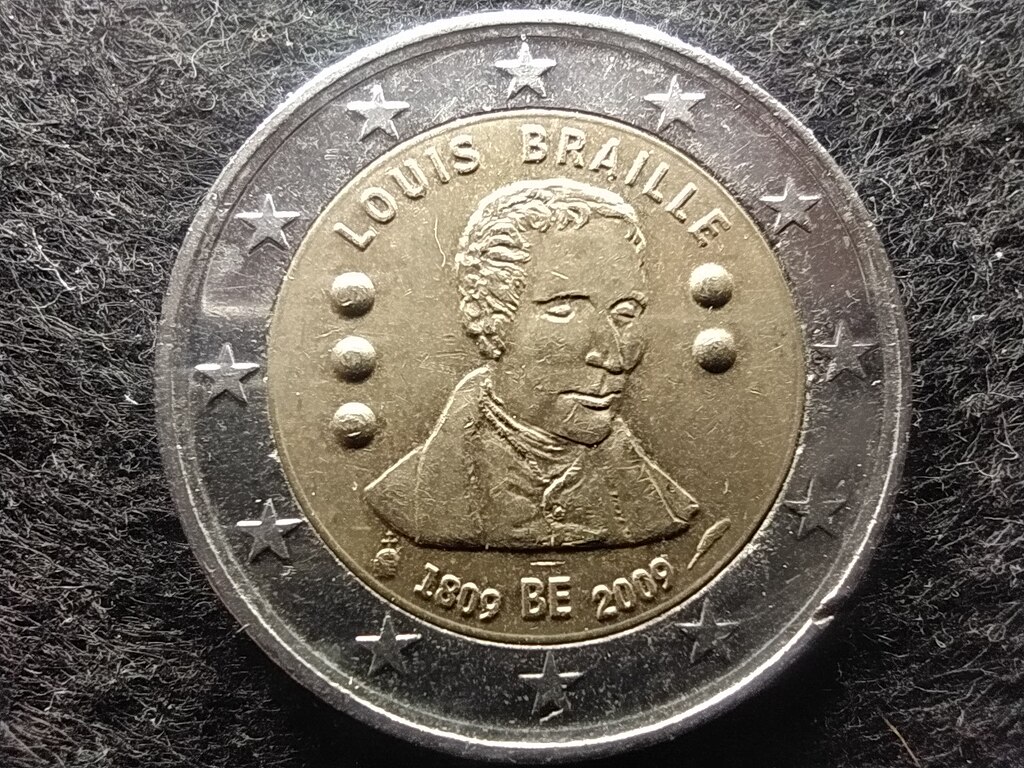 Belgium Louis Braille 2 Euro 