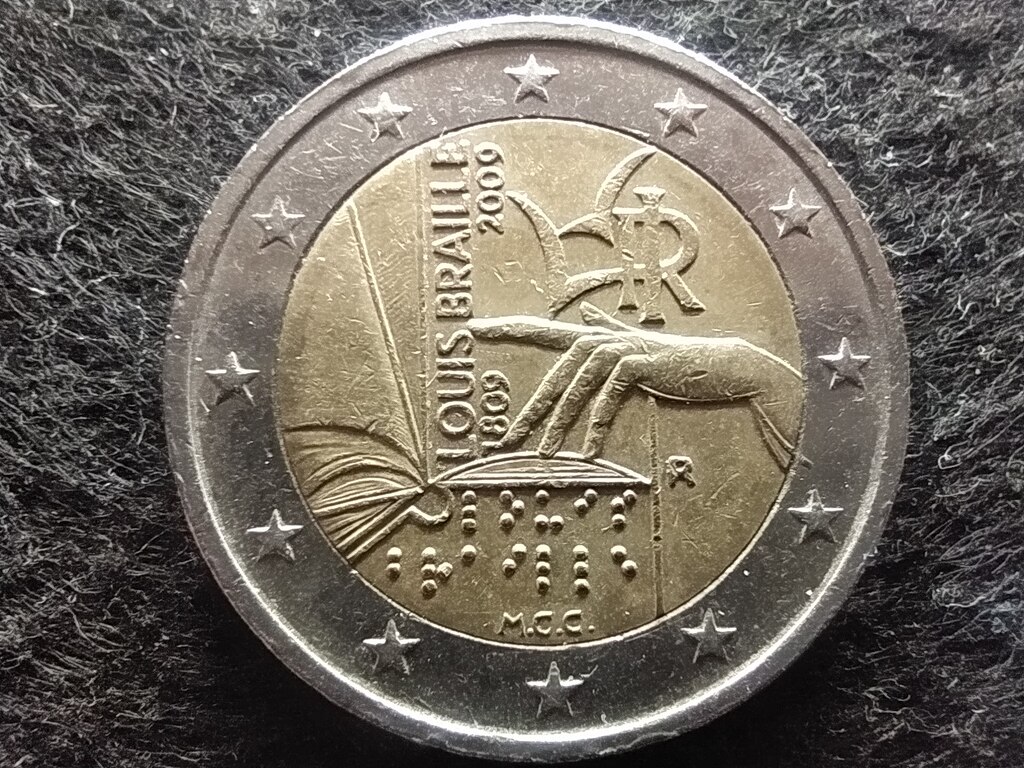 Olaszorsz&aacute;g Louis Braille 2 Euro 