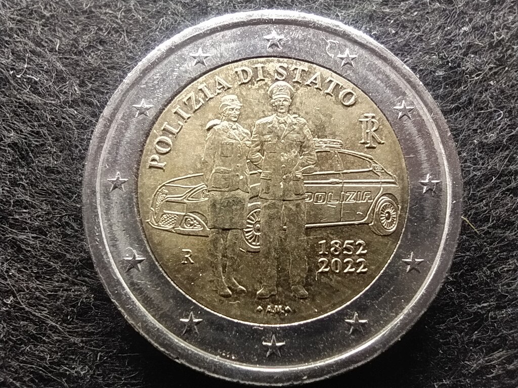 Olaszorsz&aacute;g Olasz Nemzeti Rendőrs&eacute;g 2 Euro 
