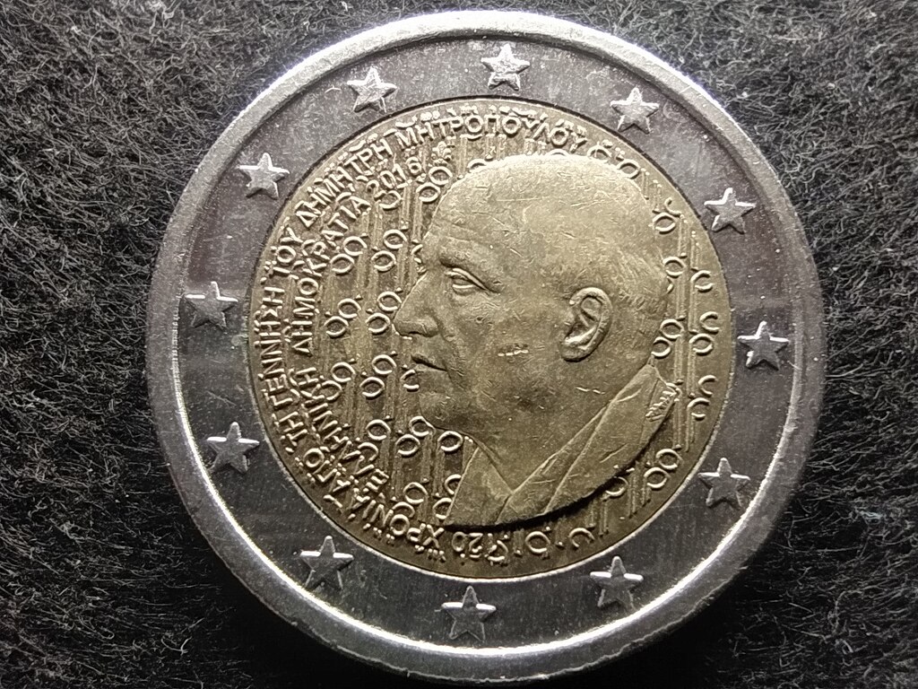 G&ouml;r&ouml;gorsz&aacute;g Dimitris Mitropoulos 2 Euro 