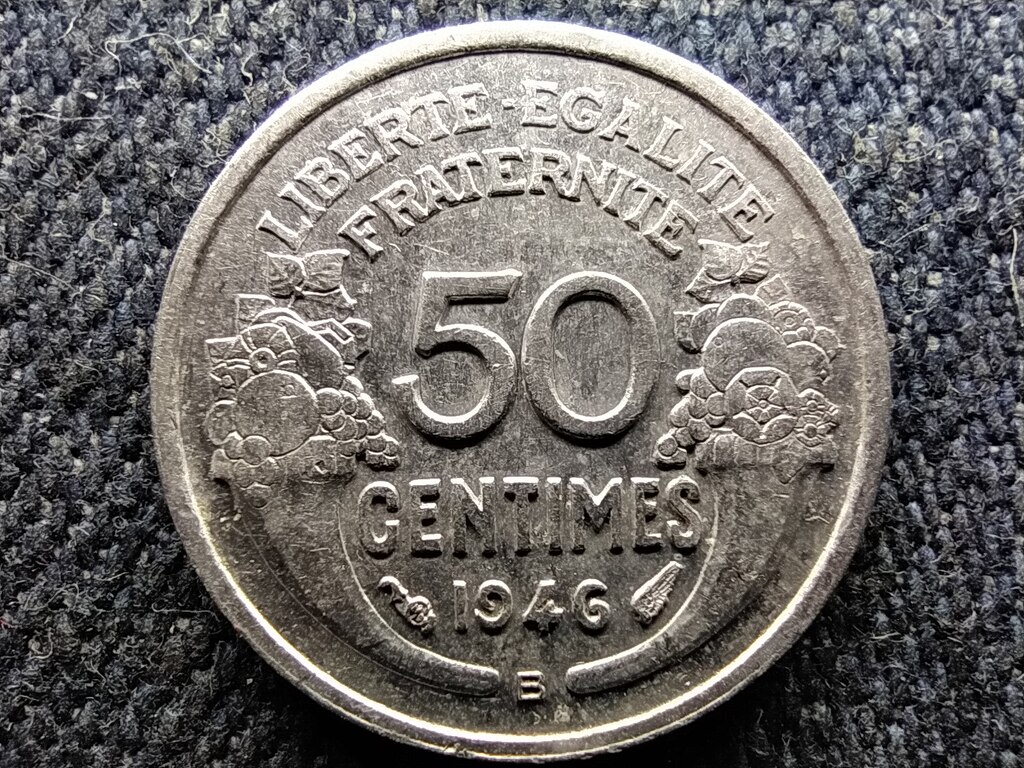 Franciaorsz&aacute;g Francia K&ouml;zt&aacute;rsas&aacute;g Ideiglenes Korm&aacute;nya (1944-1946) 50 Centimes 