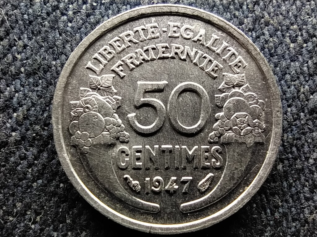 Franciaorsz&aacute;g Negyedik K&ouml;zt&aacute;rsas&aacute;g (1946-1958) 50 Centimes 