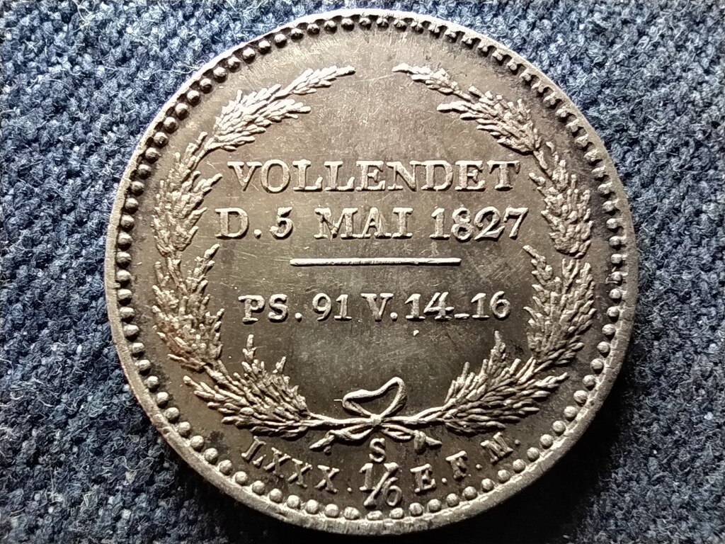 N&eacute;met &Aacute;llamok Sz&aacute;sz Kir&aacute;lys&aacute;g I. Antal (1827-1836) .521 Ez&uuml;st 1/6 tall&eacute;r 