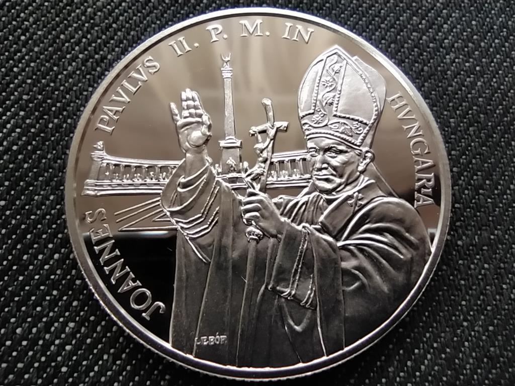 II. J&aacute;nos P&aacute;l p&aacute;pa magyarorosz&aacute;gi l&aacute;togat&aacute;sa .900 ez&uuml;st 500 Forint