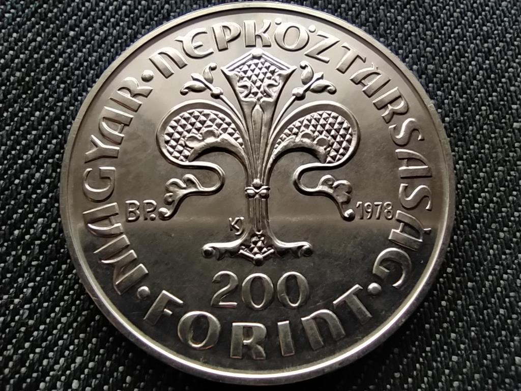 K&aacute;roly R&oacute;bert első magyar aranyforintja eml&eacute;k&eacute;re .640 ez&uuml;st 200 Forint