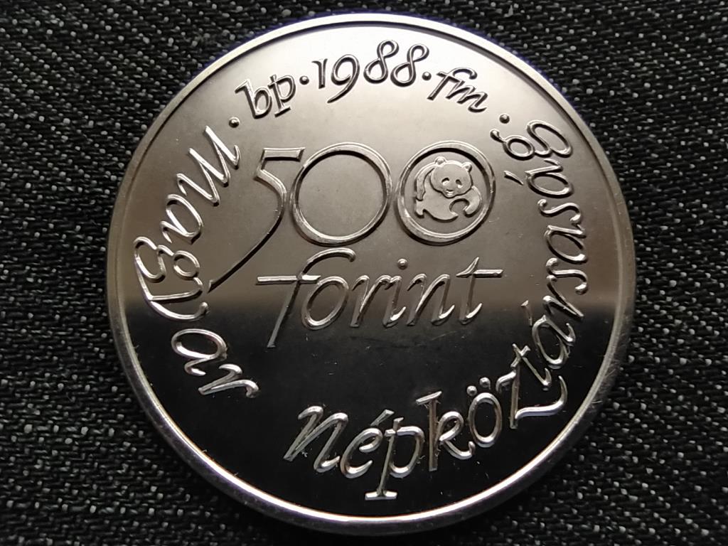 25 &eacute;ves a Vil&aacute;g Vadv&eacute;delmi Alap .900 ez&uuml;st 500 Forint
