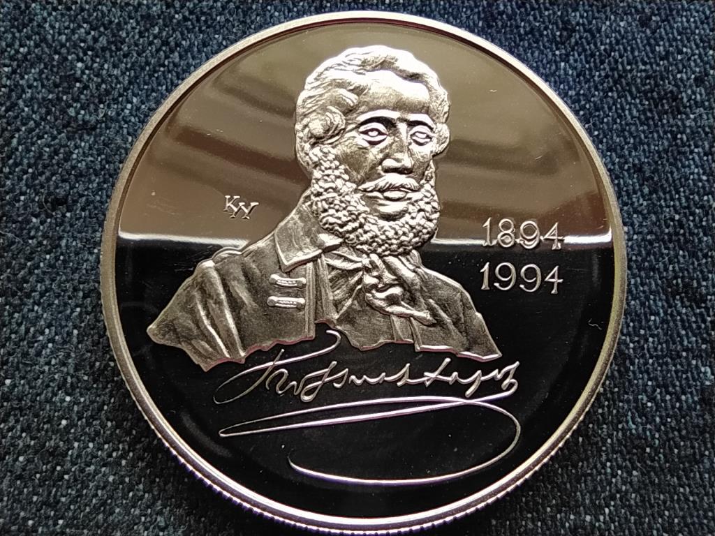 100 &eacute;ve halt meg Kossuth Lajos .925 ez&uuml;st 500 Forint