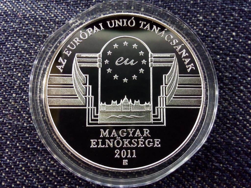 Az Eur&oacute;pai Uni&oacute; Tan&aacute;cs&aacute;nak magyar eln&ouml;ks&eacute;ge .925 ez&uuml;st 3000 Forint