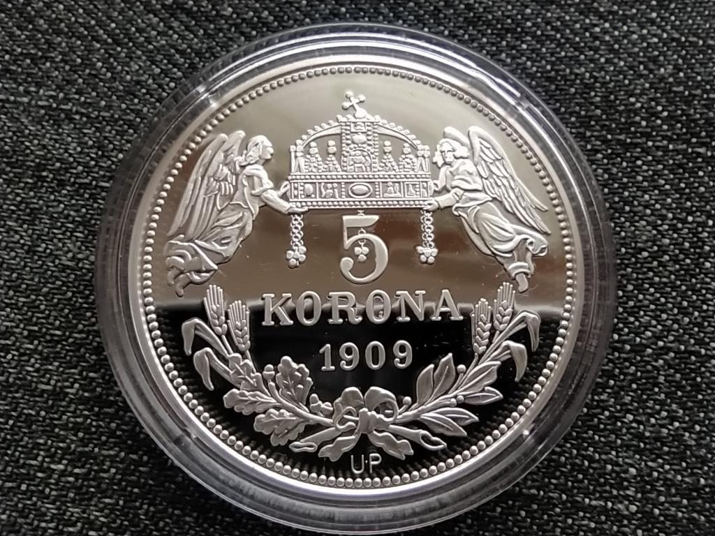 Kir&aacute;lyi Koron&aacute;k Ut&aacute;nveretben Vencel 5 korona .999 ez&uuml;st