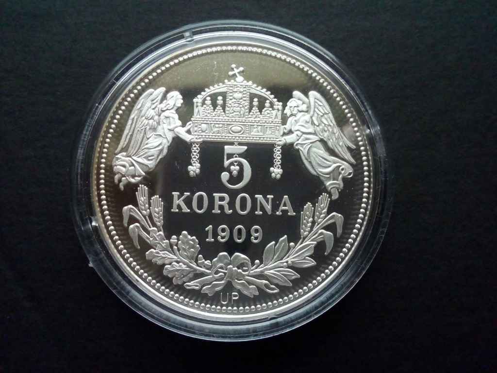 Kir&aacute;lyi Koron&aacute;k Ut&aacute;nveretben Imre 5 korona .999 ez&uuml;st