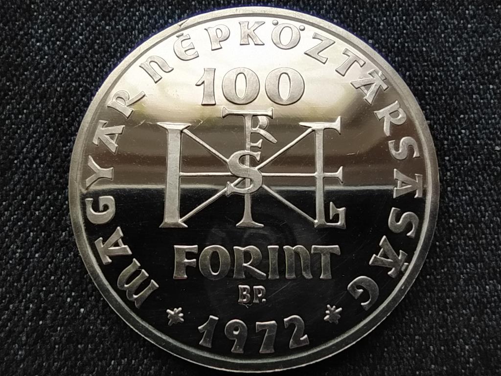 1000 &eacute;ve sz&uuml;letett Szent Istv&aacute;n .640 ez&uuml;st 100 Forint
