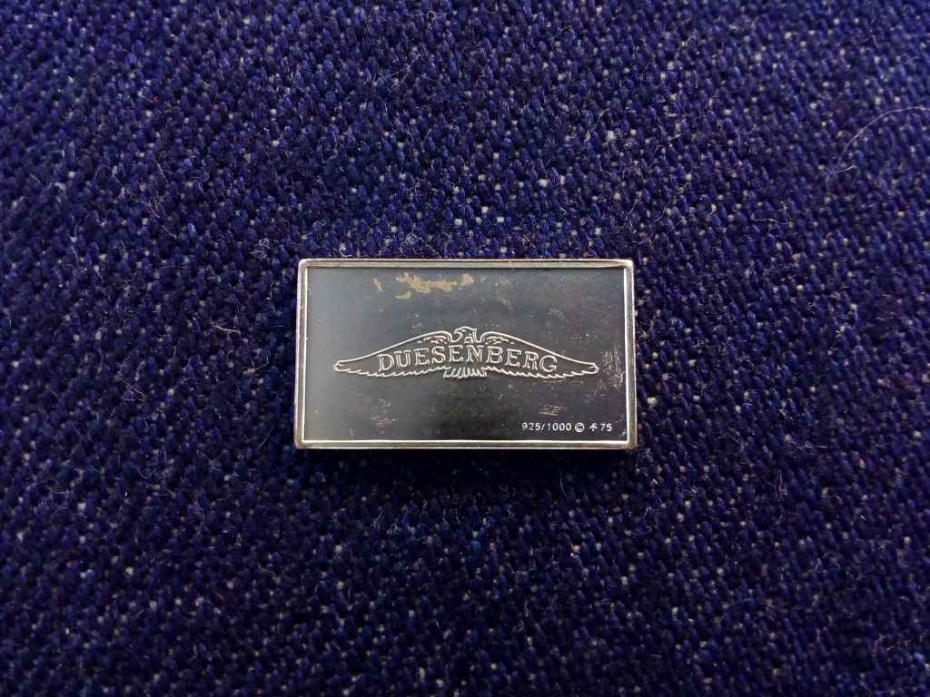 USA Franklin Aut&oacute;s Mini-Ingot Duesenberg 1933 .925 ez&uuml;st