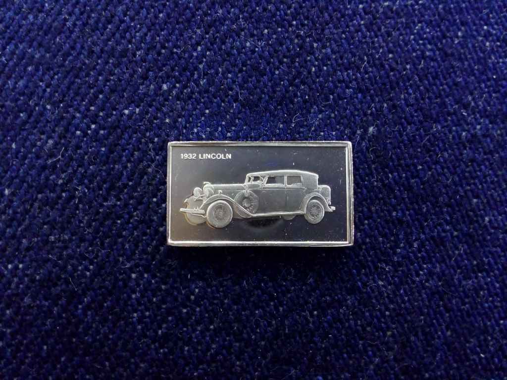 USA Franklin Aut&oacute;s Mini-Ingot Lincoln 1932 .925 ez&uuml;st