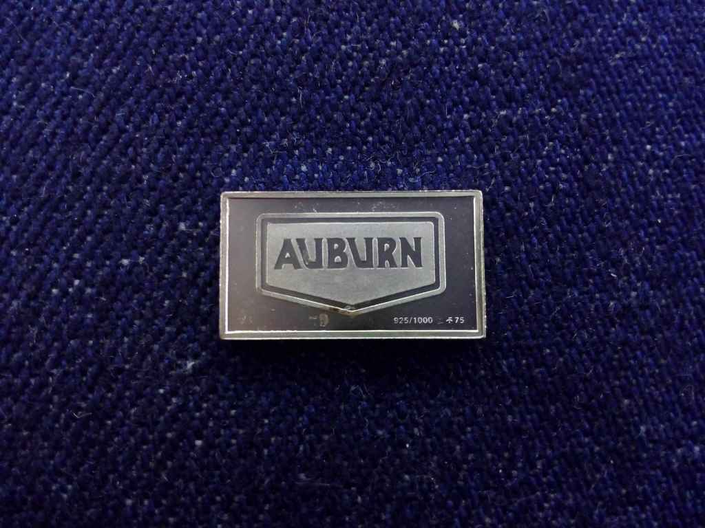 USA Franklin Aut&oacute;s Mini-Ingot Auburn 1935 .925 ez&uuml;st
