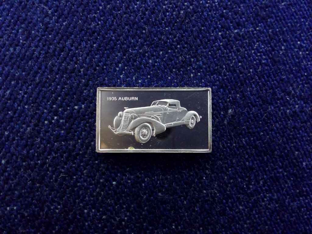 USA Franklin Aut&oacute;s Mini-Ingot Auburn 1935 .925 ez&uuml;st