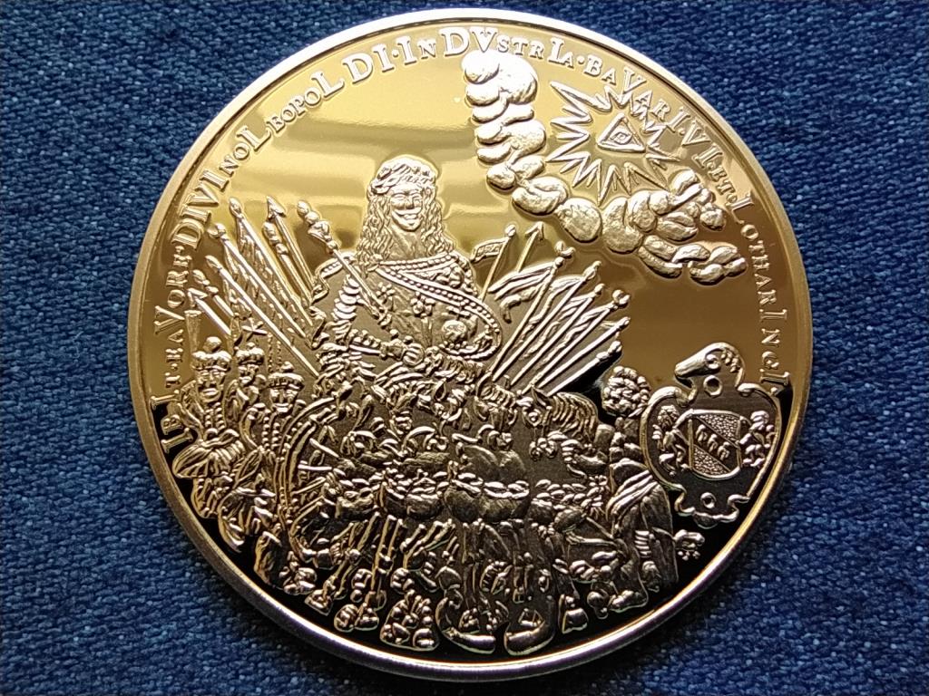Magyar arany&oacute;ri&aacute;sok I. Lip&oacute;t 10 duk&aacute;t, 1686, ut&aacute;nveret r&eacute;z-nikkel