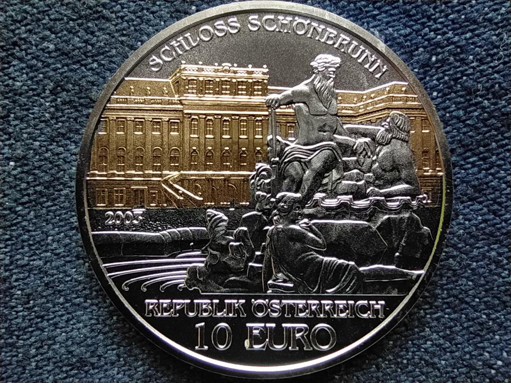 Ausztria Sch&ouml;nbrunni kast&eacute;ly .925 ez&uuml;st 10 Euro