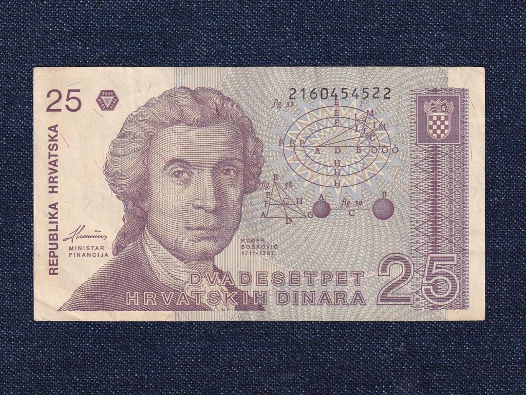 Horv&aacute;torsz&aacute;g 25 D&iacute;n&aacute;r bankjegy
