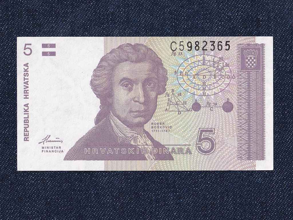 Horv&aacute;torsz&aacute;g 5 D&iacute;n&aacute;r bankjegy