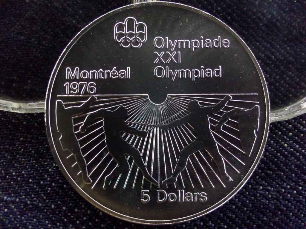 Kanada XXI. Olimpiai j&aacute;t&eacute;kok V&iacute;v&aacute;s .925 ez&uuml;st 5 Doll&aacute;r