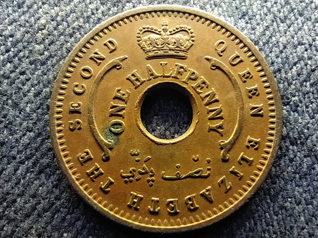 Nig&eacute;ria II. Erzs&eacute;bet (1952-1963) 1/2 Penny 