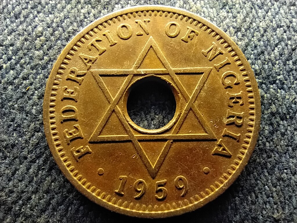 Nig&eacute;ria II. Erzs&eacute;bet (1952-1963) 1/2 Penny 