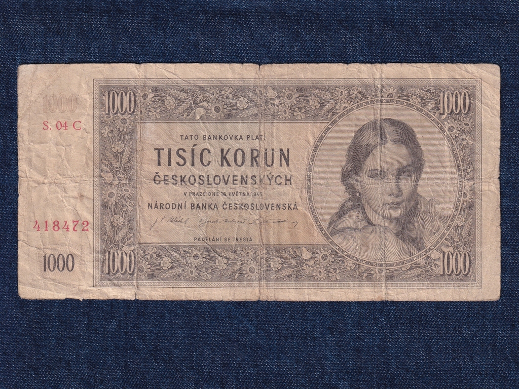 Csehszlov&aacute;kia 1000 Korona 