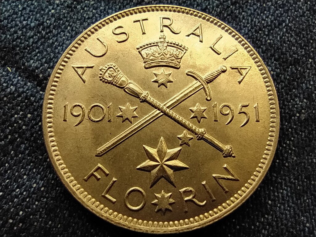 Ausztr&aacute;lia VI. Gy&ouml;rgy (1936-1952) .500 Ez&uuml;st 1 Florin 