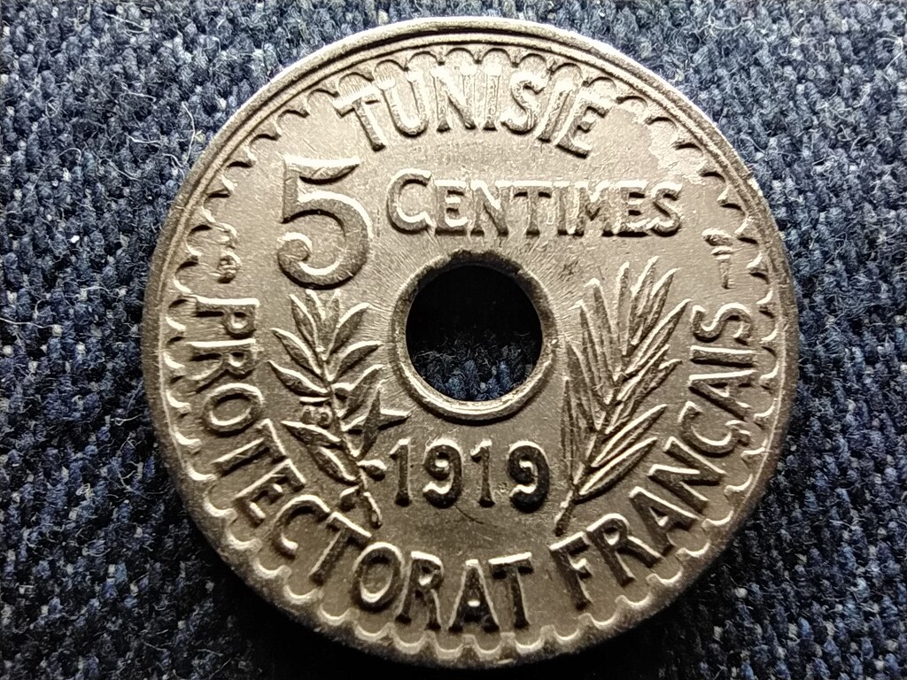 Tun&eacute;zia V. Mohamed (1906-1922) 5 Centime 