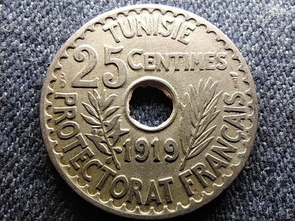 Tun&eacute;zia V. Mohamed (1906-1922) 25 Centime 