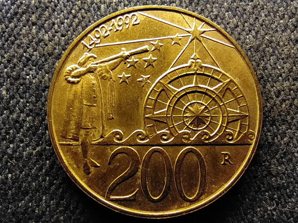 San Marino Amerika felfedez&eacute;se 200 L&iacute;ra 