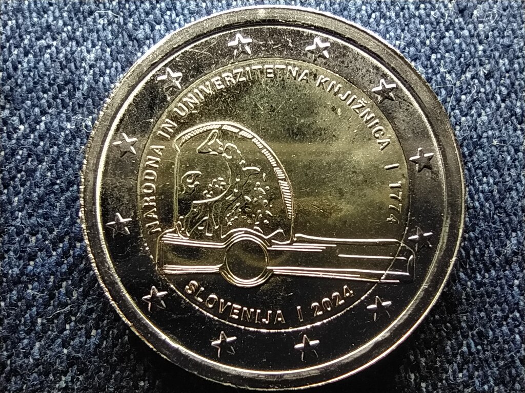 Szlov&eacute;nia Nemzeti &eacute;s Egyetemi K&ouml;nyvt&aacute;r 2 Euro 