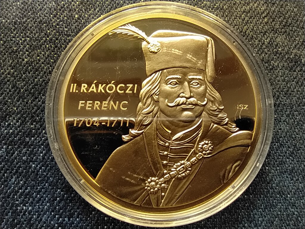 Nagy Magyarok II. R&aacute;k&oacute;czi Ferenc (1704-1711) aranyozott r&eacute;z &Eacute;rem