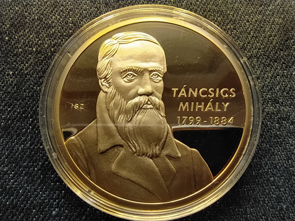 Nagy Magyarok T&aacute;ncsics Mih&aacute;ly (1799-1884) aranyozott r&eacute;z &eacute;rem