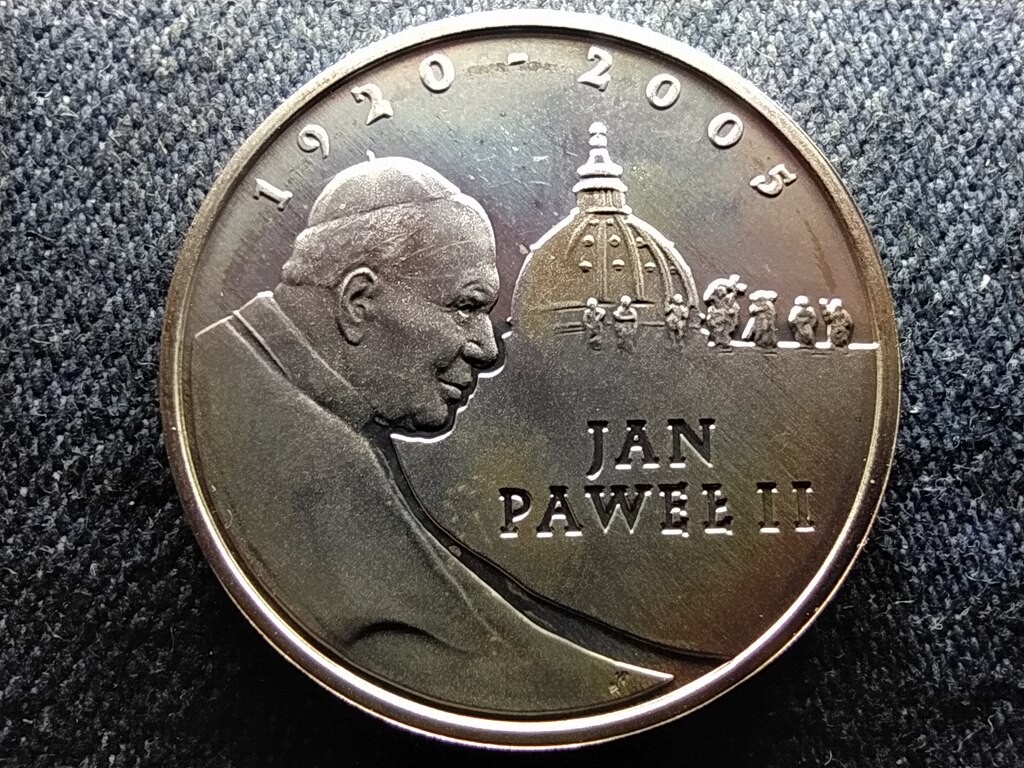 Lengyelorsz&aacute;g II. J&aacute;nos P&aacute;l P&aacute;pa .925 Ez&uuml;st 10 Zloty 