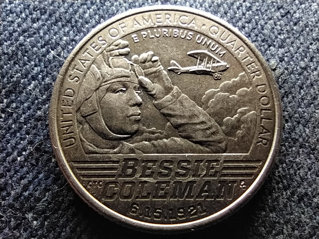 USA Washington Quarter Bessie Coleman 1/4 Doll&aacute;r 