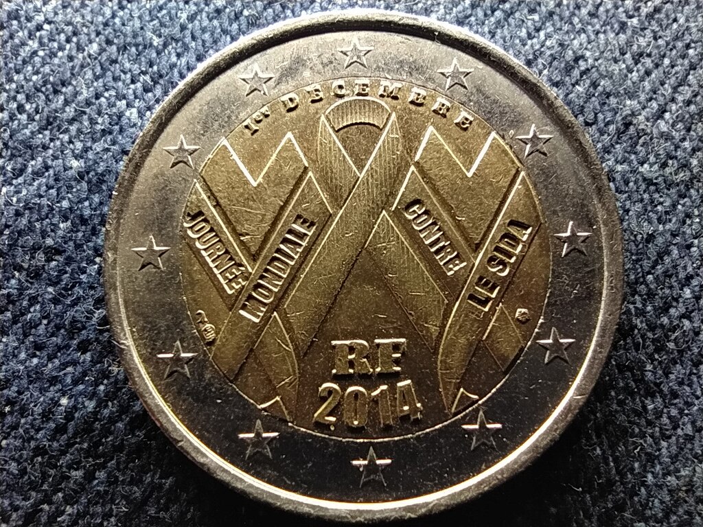Franciaorsz&aacute;g AIDS-vil&aacute;gnap 2 Euro 
