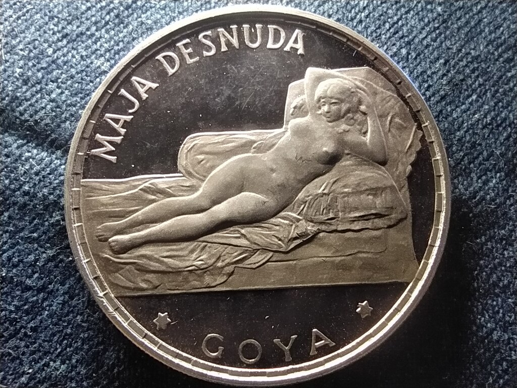 Egyenl&iacute;tői-Guinea Goya .999 Ez&uuml;st 100 peseta 
