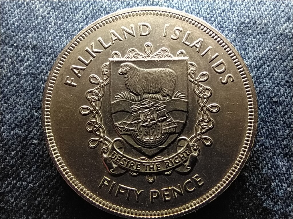 Falkland-szigetek 25 &eacute;ve uralkodik II. Erzs&eacute;bet 50 Penny 