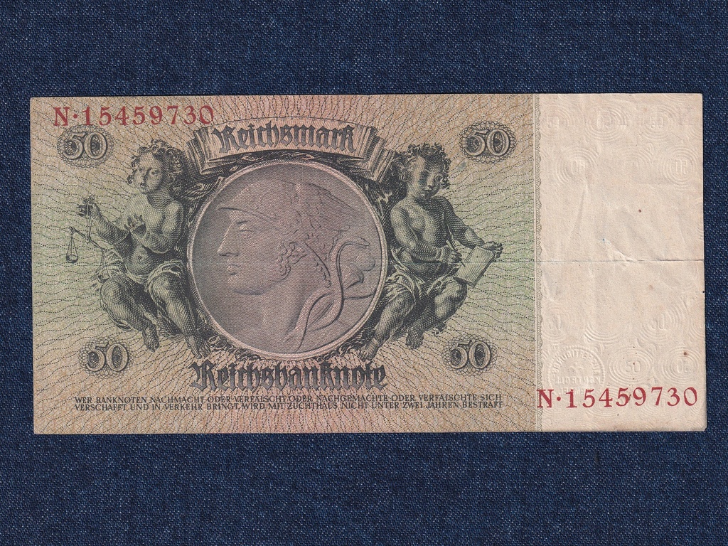 N&eacute;metorsz&aacute;g Weimari K&ouml;zt&aacute;rsas&aacute;g (1919-1933) 50 birodalmi m&aacute;rka bankjegy