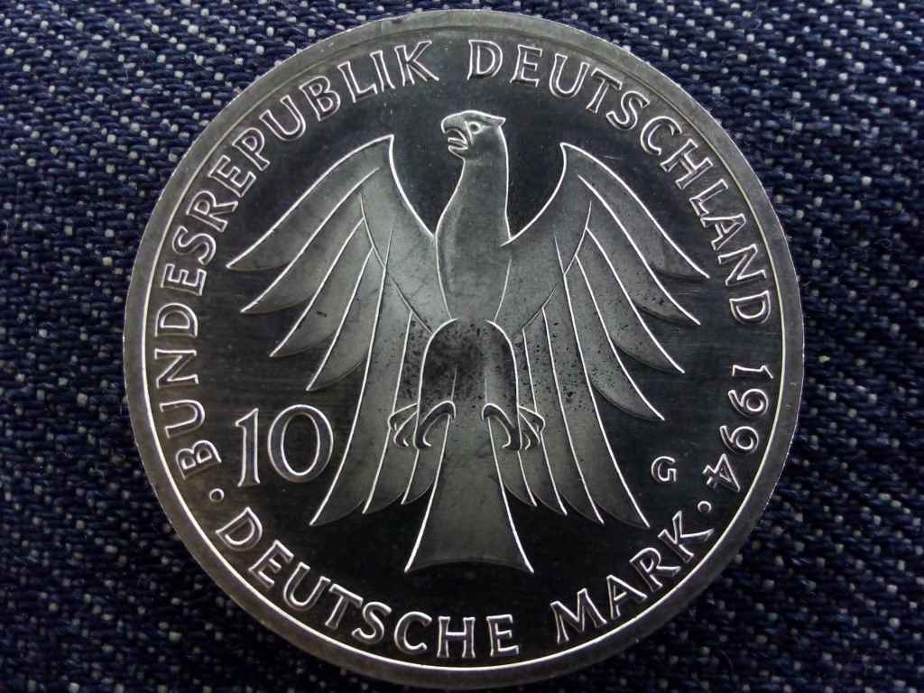 N&eacute;metorsz&aacute;g 250 &eacute;ve sz&uuml;letett Johann Gottfried Herder .625 ez&uuml;st 10 M&aacute;rka