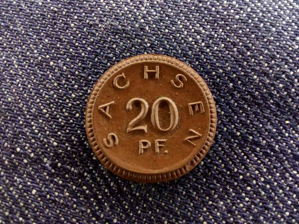 N&eacute;metorsz&aacute;g Sz&aacute;szorsz&aacute;g porcel&aacute;n 20 Pfennig