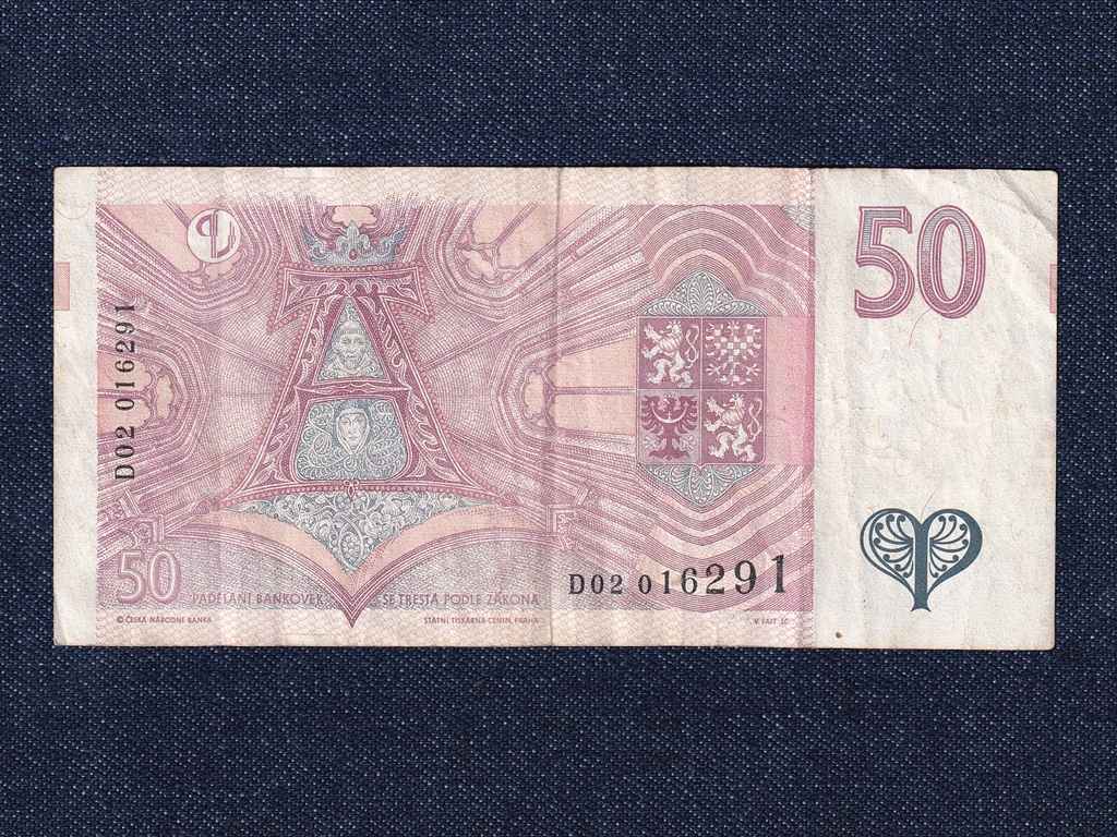 Csehorsz&aacute;g K&ouml;zt&aacute;rsas&aacute;g (1993-) 50 Korona bankjegy