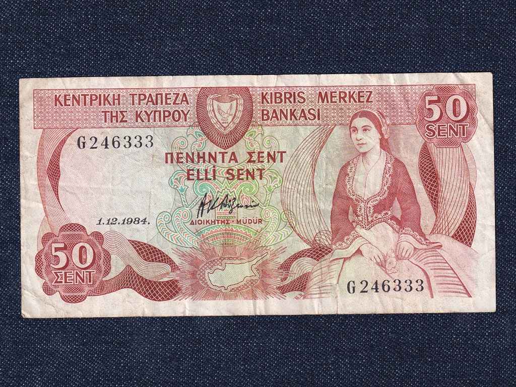 Ciprus K&ouml;zt&aacute;rsas&aacute;g (1960-0) 50 Cent bankjegy