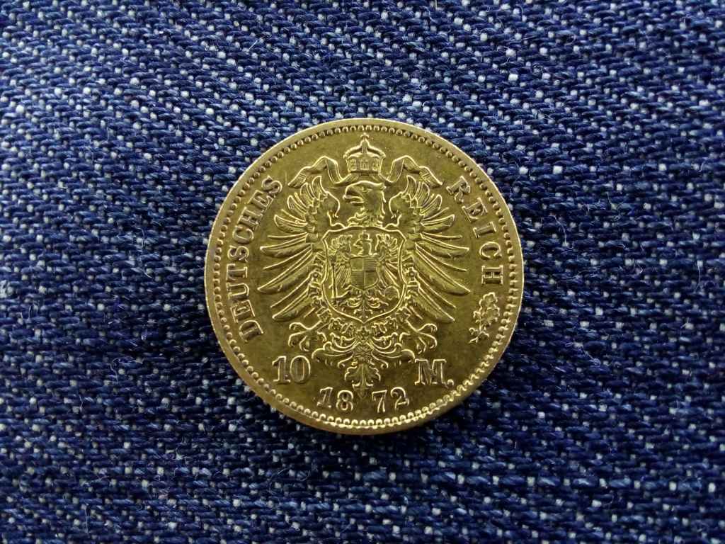 Poroszorsz&aacute;g I. Vilmos (1861-1888) .900 arany 10 m&aacute;rka 3,982g