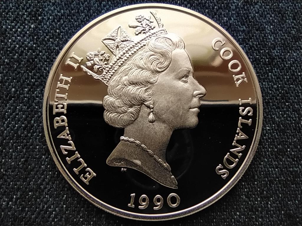 Cook-szigetek Rinoc&eacute;rosz .925 ez&uuml;st 50 Doll&aacute;r